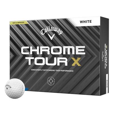 Callaway Chrome Tour X Golf Balls - White - thumbnail image 1