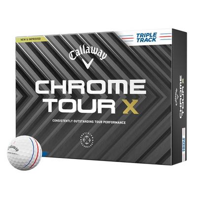 Callaway Chrome Tour X Triple Track Golf Balls - White