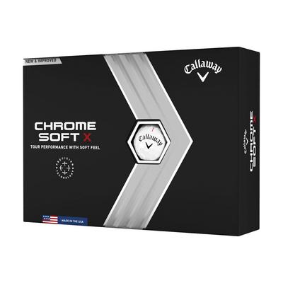 Callaway Chrome Soft X Golf Balls - White - thumbnail image 1