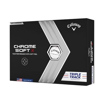 Chrome Soft X Triple Track Golf Balls - White