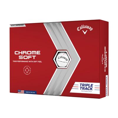 Callaway Chrome Soft Triple Track Golf Balls - White