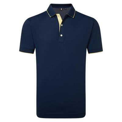 Footjoy Wordmark Pique Golf Polo Shirt - Navy