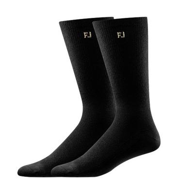 FootJoy ProDry Crew Golf Socks 2-Pair Pack - Black