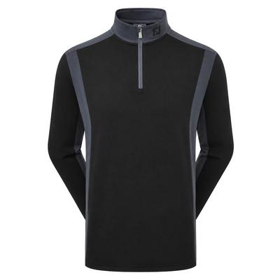 FootJoy ThermoSeries Blocked Golf Midlayer - Black/Charcoal