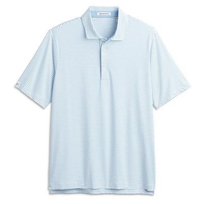 Ashworth Striped Tech Golf Polo - White/Chambray - thumbnail image 1