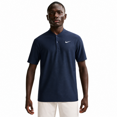 Nike Dri-Fit Velocity Blade Collar Golf Polo Shirt - Navy - thumbnail image 1