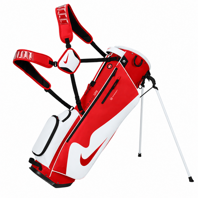 Nike Air Max Lite Golf Stand Bag - University Red/Platinum - thumbnail image 1