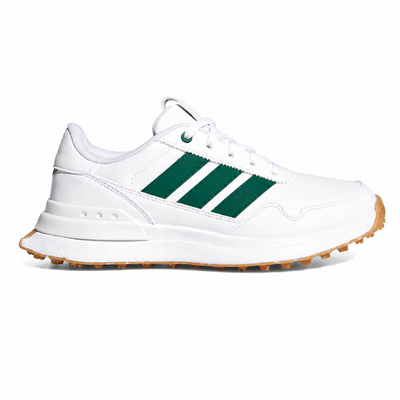 adidas S2G Junior Golf Shoes - White/Green/Gum - thumbnail image 1