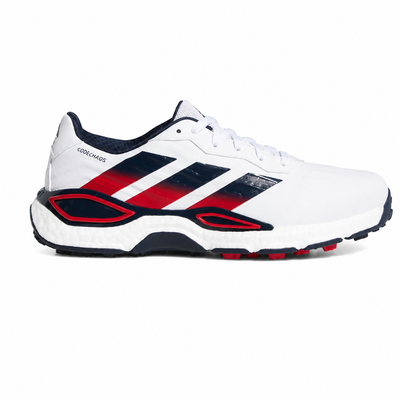 adidas Codechaos 27 Golf Shoes - White/Collegiate Navy/Pure Ruby - thumbnail image 1