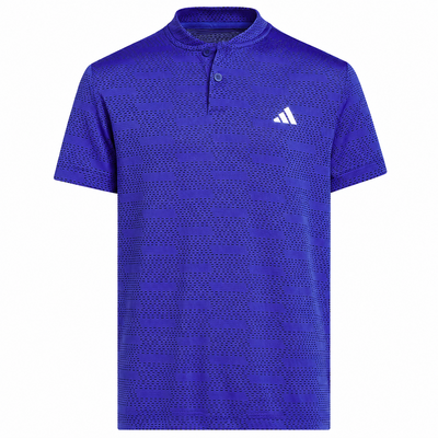 adidas Jacquard Junior Golf Polo Shirt - Dual Indigo - thumbnail image 1