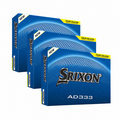 Srixon AD333 Golf Balls - Yellow 3 Dozen Personalised - thumbnail image 1