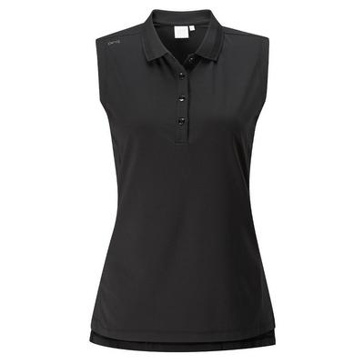 Ping Ladies Solene Sleeveless Golf Polo - Black - thumbnail image 1