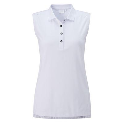 Ping Ladies Solene Sleeveless Golf Polo - White - thumbnail image 1