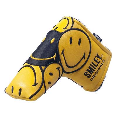Smiley Original Golf Blade Putter Headcovers - Yellow - thumbnail image 1
