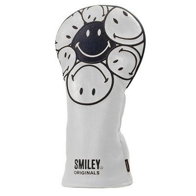Smiley Original Golf Driver Headcovers - White - thumbnail image 1
