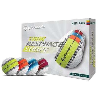 TaylorMade Tour Response Multi Stripe Golf Balls - White - thumbnail image 1