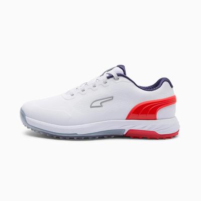 Puma Alphacat Nitro Golf Shoes - White/Red/Navy - thumbnail image 2
