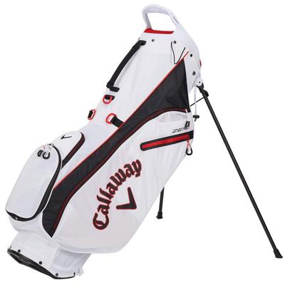 Callaway Hyperlite Zero Double Strap Golf Stand Bag - White/Black/Red