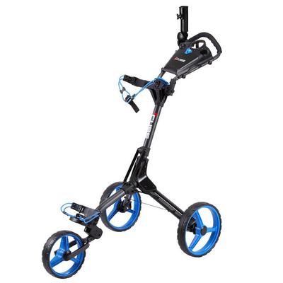 Cube 3-Wheel Golf Push/Pulll Trolley - Charcoal/Blue - thumbnail image 1