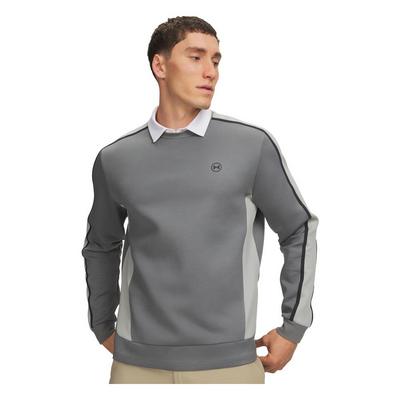 Under Armour UA Drive Crew Neck Golf Midlayer - Clay Green/Titanium/Navy