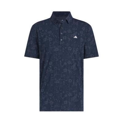 adidas Ultimate365 Climacool Butterspun Blossom Print Golf Polo Shirt - Navy