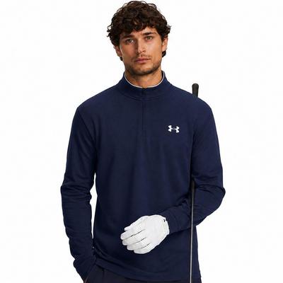 Under Armour UA Matchplay Golf 1/4 Zip Sweater - Midnight Navy/White