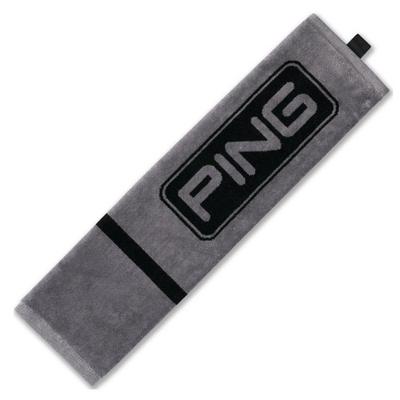 Ping Tri-Fold Golf Towel - Dark Grey/Black