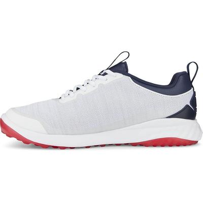 Puma Fusion Pro Mens Golf Shoes - White/Navy - thumbnail image 2