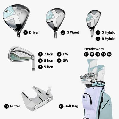 Callaway Reva 11-Piece Ladies Golf Package Set - Peach Surf - thumbnail image 11