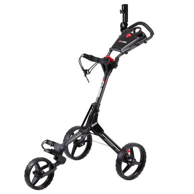 Cube 3-Wheel Golf Push/Pulll Trolley - Charcoal/Black