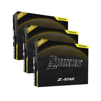 Srixon Z-Star Golf Balls - Yellow 3 x Dozen Personalised