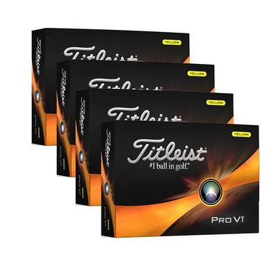 Titleist Pro V1 4 For 3 Golf Balls Personalised Yellow - 2024
