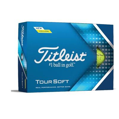 Titleist Tour Soft Golf Balls - Personalised - Yellow