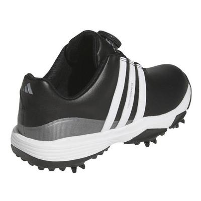 adidas Tour360 24 BOA Junior Golf Shoes - Black/White/Iron - thumbnail image 4