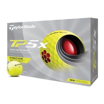 TaylorMade TP5x Golf Balls - Yellow - thumbnail image 1