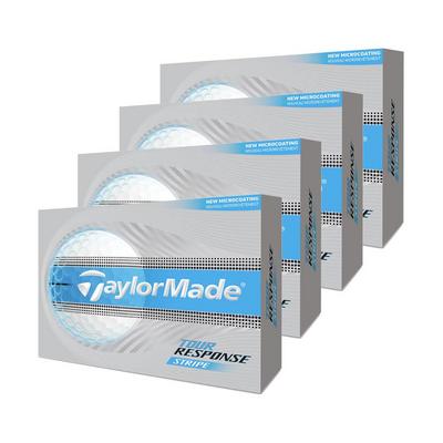 TaylorMade Tour Response Stripe Golf Balls - White/Blue (4 For 3)