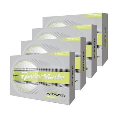 TaylorMade Tour Response Stripe Golf Balls - White/Yellow (4 For 3)