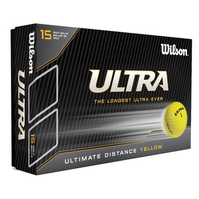 Wilson Ultra Golf Balls 2023 - Yellow - thumbnail image 1