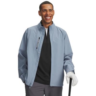 Under Armour UA Drive Pro Waterproof Golf Rain Jacket - Blue Wind/White