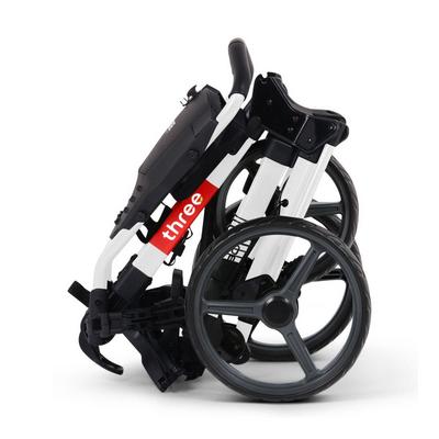 Wishbone Cube Three Golf Push Trolley - White/Red - thumbnail image 5