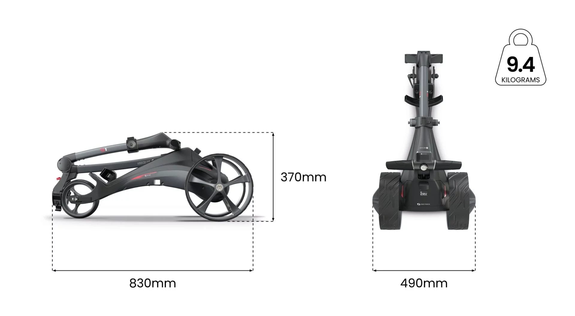 Motocaddy S1 Golf Trolley Specs