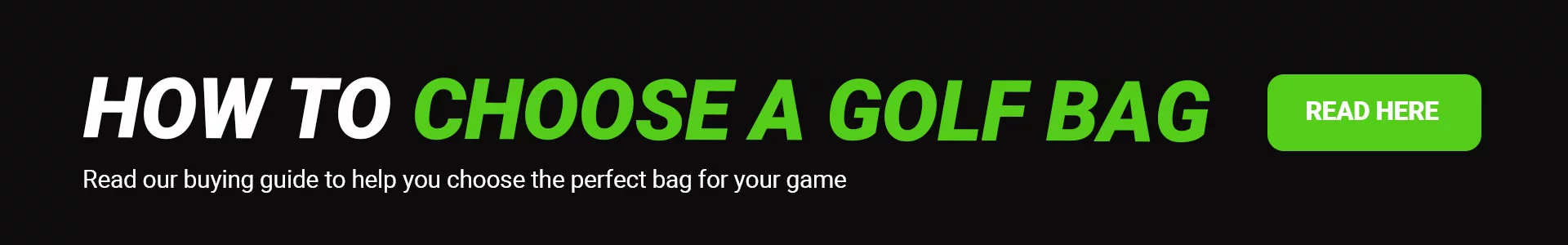 How To Choose A Golf Bag