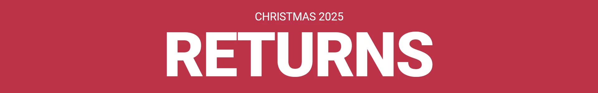 Christmas '25 Returns