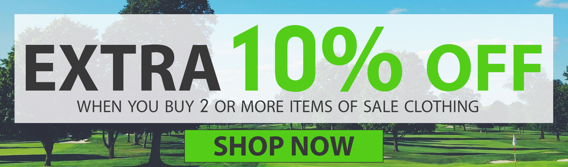 Extra 10% Off Clothing Banner